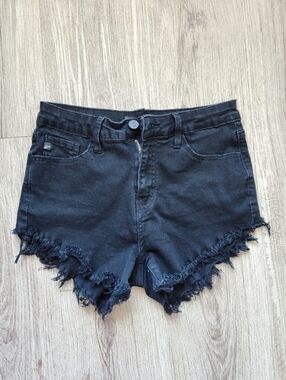 KanCan Black Frayed Hem High-Rise Women’s Shorts